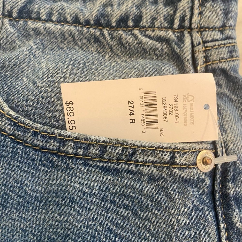 GAP Baggy Mid Rise Jeans – Ultrasoft Denim – Size 27R – NWT SKU348 - Picture 10 of 15